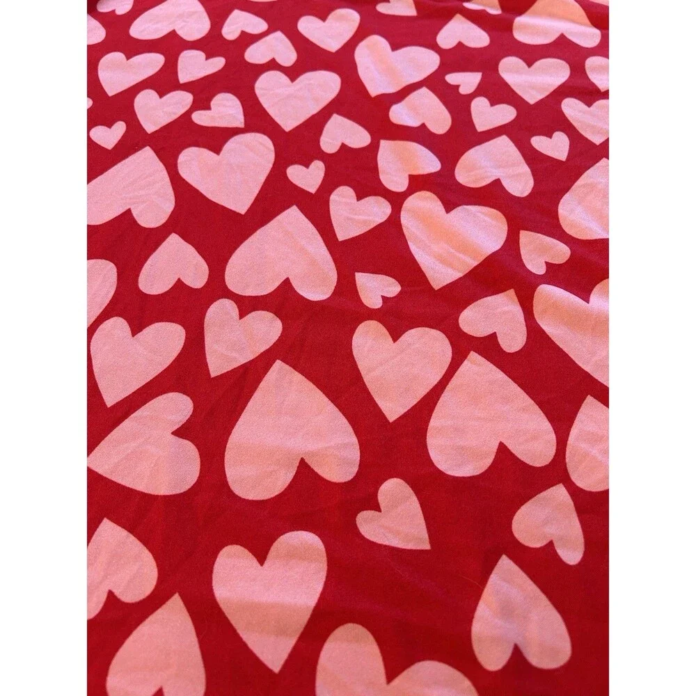 Joyspun Heart Print Nightgown Red S-M Sleepwear Loungewear Valentine’s Day EUC
